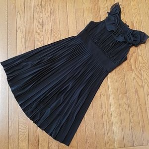 Max and Cleo black pleated dress
